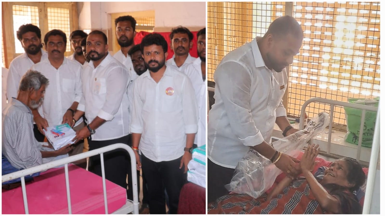 ஆசாரிபள்ளம் அரசு மருத்துவமனையில் ஆதரவற்ற முதியோருக்கு நலத்திட்ட உதவி